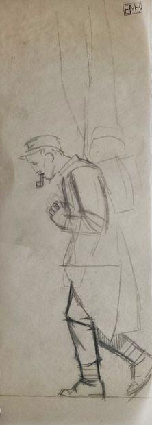 Bernard BOUTET DE MONVEL (1881-1949) "Soldiers of the Great War" - 2 drawings in...