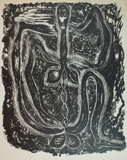 MARIA MARTINS dite MARIA Sans titre. Lithographie (Mouillures). 65 x 50 cm
