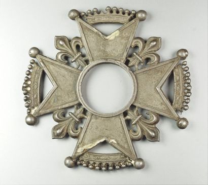 null Ébauche de Croix en argent (800/oo) du type "Croix de Saint Louis", les extrémités...
