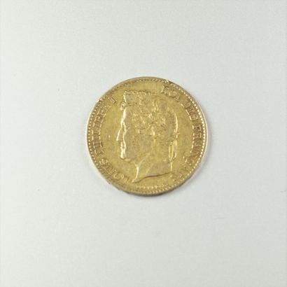 Coin of 40 francs French gold of 1833.