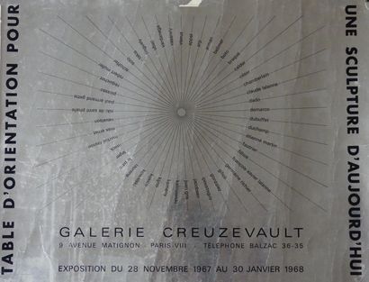 GALERIE CREUZEVAULT, Paris  « TABLE D’ORIENTATION...