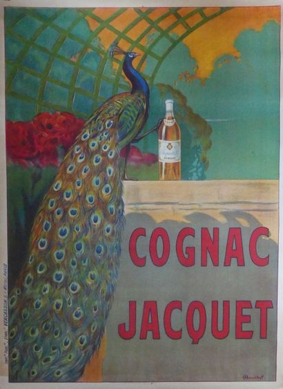 BOUCHET E. 
COGNAC JACQUET.Vers 1920 Imprimerie Vercasson, Paris - 157 x 116 cm -...