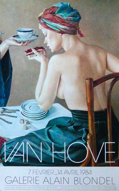 DIVERS EXPOSITIONS-ARTISTES (4 affiches) AVATI - BALTHUS - MUSÉE PICASSO – VAN HOVE...