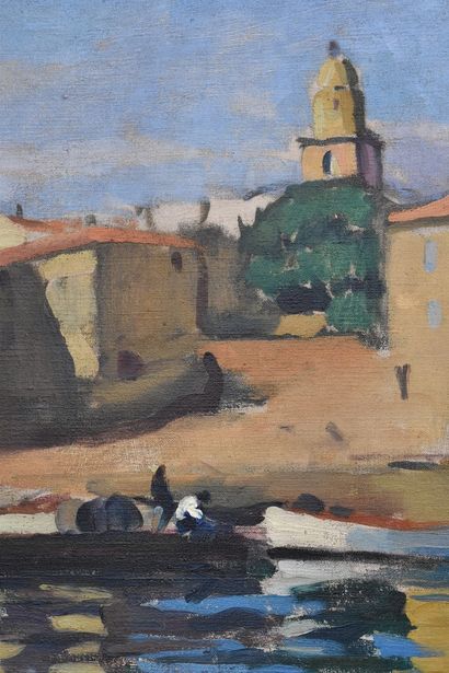 Charles CAMOIN (1879-1965) Le Port de la Ponche, Saint Tropez, 1905
Huile sur toile
Signée...