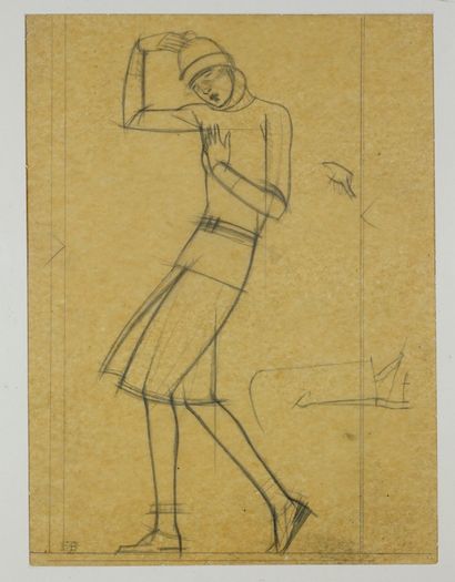 Bernard BOUTET DE MONVEL (1881-1949) Mannequin
Crayon
Signé du cachet en bas à gauche
32...