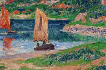 Henry MORET (1856-1913) "Le Bélon River, 1907
Oil on canvas (lined for conservation...