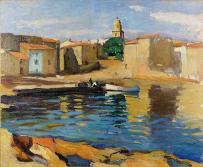 Charles CAMOIN (1879-1965) The Port of the Ponche, Saint Tropez, 1905
Oil on canvas
Signed...