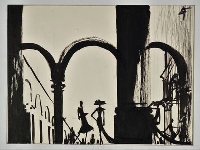 René GRUAU (1909-2004) Elegance, circa 1962
Ink. Signed upper right
65 x 50 cm (sheet);...