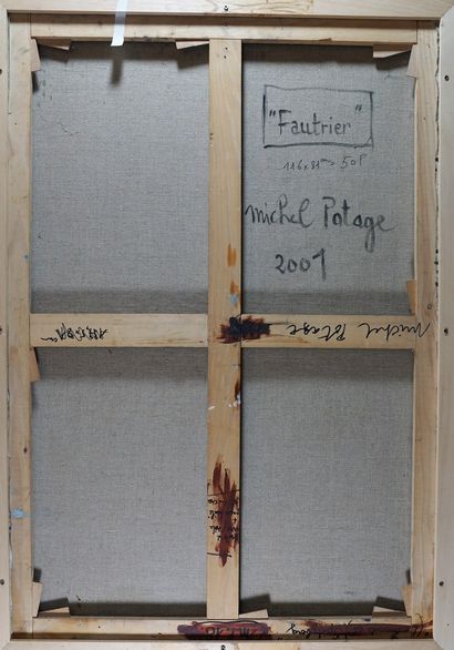 Michel POTAGE (1949-2020) Fautrier, 2001
Huile sur toile. Signée, titrée et datée...