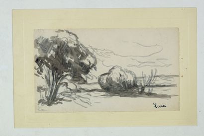 Maximilien LUCE (1858-1941) Paysage
Aquarelle sur trait de crayon
Signé du cachet...