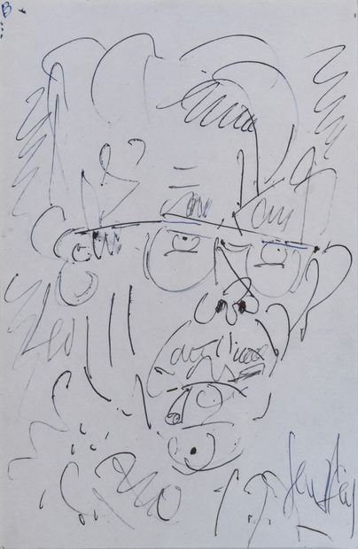 GEN PAUL (1895-1975) Self-portrait 
Bic pencil. Signed lower right
20 x 13 cm at...