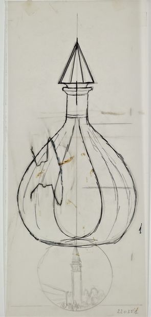 René GRUAU (1909-2004) Cinq dessins (encre, crayon Conté, fusain, crayon gras et...