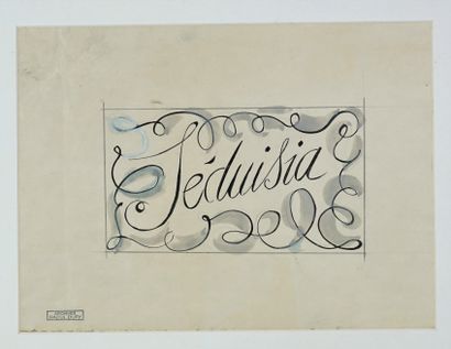 Raoul DUFY (1877-1953) Séduisia, projet de publicité
Encre et rehauts de gouache
Signé...