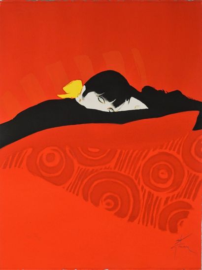 René GRUAU (1909-2004) The couch
Lithograph on canson. Signed, justified EA on 10...
