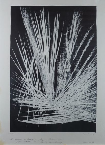 Hans HARTUNG (1904-1989) Composition, 1970
Lithographie. Signée en bas avec un envoi,...