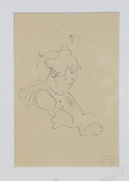 Henri Edmond CROSS (1856-1910) Quatre études de femme
Crayon conté
Trois signés du...