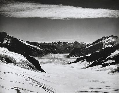 INGI (Louis Ingigliardi, dit) 1915-2008 MOUNTAIN Aletsch Glacier, Interlaken hike,...