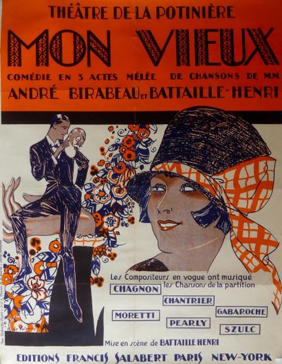 DIVERS THÉÂTRE (6 affiches) DE VALERIO « MON VIEUX » - ROCHEGROSSE « PÉNÉLOPE » ...