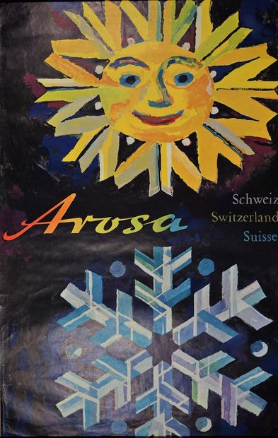 HAUSAMANN Wolfgang SUISSE AROZA. Vers 1960 Offstdruck Müller, Zürich (offset) – 102...