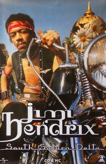 JIMI HENDRIX  (2 affiches) THE JIMI HENDRIX CONCERTS et  SOUTH SATURN DELTA  2 affiches...