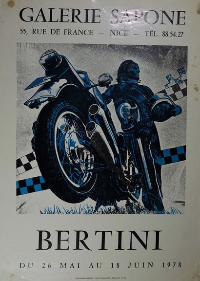 BERTINI GIANNI (8 affiches et documents) Divers imprimeurs (offset) - 48 x 33 cm,...