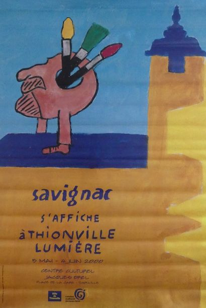 SAVIGNAC Raymond (2 affiches) SAVIGNAC À BEAULIEU. 1982 et SAVIGNAC À THIONVILLE....