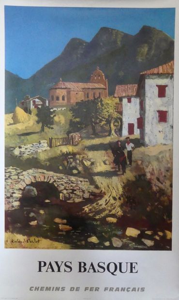 OUDOT Roland (1897-1981) SNCF. PAYS BASQUE. 1968 Imprimerie Perceval - Printed in...