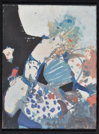 Fadi BARRAGE (1940 - 1988) Sans titre Huile sur toile signée en bas à droite Dim:...
