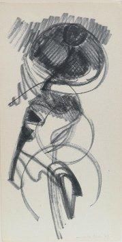 Marcelle CAHN (1895 - 1981) "1963" Feutre sur papier signé en bas à droite, datée...