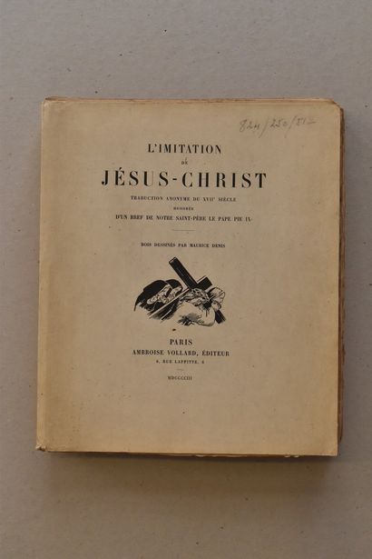 Maurice Denis d'après L'imitation de Jésus-Christ, woodcuts by Maurice Denis, ed.... Gazette Drouot