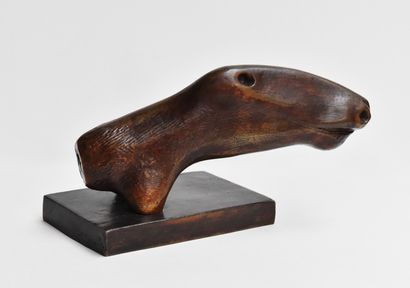 Henry MOORE (1898-1986) Henry MOORE (1898-1986) 
Horse's Head, 1980 
Bronze à patine...