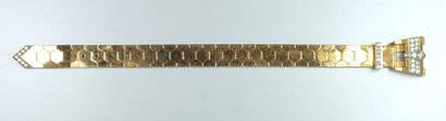 Bracelet ceinture en or jaune 18K (750/oo)...