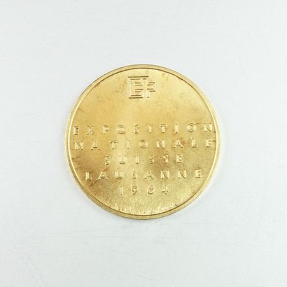 Médaille en or jaune 22 carats (900/oo) Exposition...