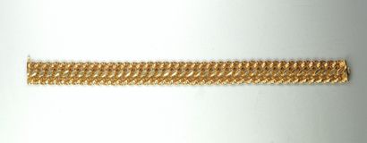 Bracelet gourmette en or jaune 18K (750/oo)...