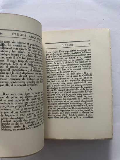 Maurois, André. Études anglaises. Édité à Paris, chez Grasset en 1927. De format...