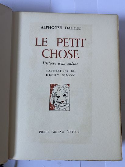 Daudet, Alphonse. Le petit chose. Édité à Paris, chez Pierre fanlac en 1969. De format...