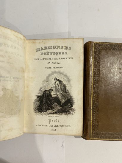 Lamartine, Alphonse de. Harmonies poétiques. Édité à Paris chez de Beaujouan en 1836....