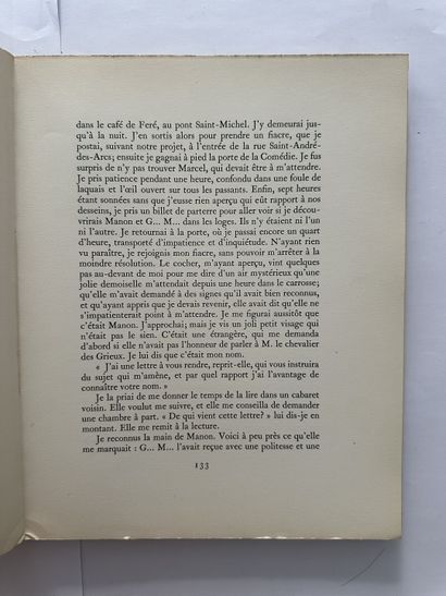 Manon, Lescaut. Histoire de Manon Lescaut. Édité à Paris, chez Pierre tisné en 1943....