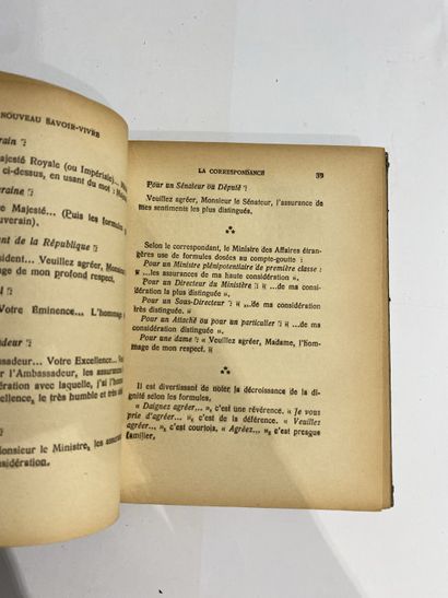 Reboux, Paul. Le nouveau savoir-vivre. Édité à Paris, chez Ernest Flammarion en 1930....