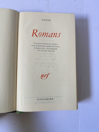 Goethe. Romans. Édité à Paris, chez Gallimard en 1954. De format in-12. Couverture...
