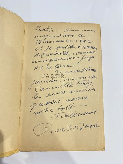 Dorgelès, Roland. Partir. Édité à Paris, chez Albin michel en 1941. De format in-12....