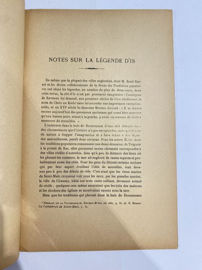 Sébillot, Paul. Notes sur La légende d'Is. Édité à Vannes, chez Eugène Lafolye en...