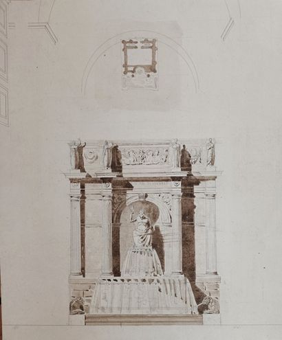 Jean Vasserot (1769-18..) attribué à «Etude de fontaine» - circa 1820 – aquarelle...