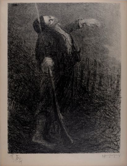 Henry de Groux (1866-1930) L'Adieu, 1917 

Lithographie avec "Remarque" sur papier...
