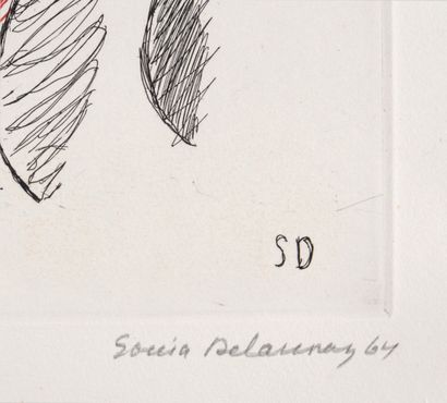 Sonia Delaunay (1885-1979) Composition, 1965

Eau-forte papier BFK Rives. 
Signée...