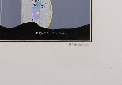 Umberto Brunelleschi (1879-1949) Arlequin, 1914

Gravure et pochoir sur papier vélin,...
