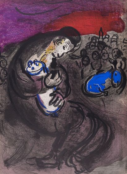 Marc Chagall (1887-1985) Pleurs de Jérémie, 1956 

Lithographie sur papier Vélin....