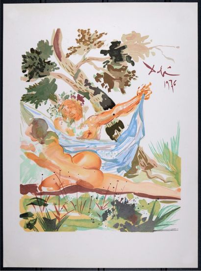 Salvador Dali (1904-1989) Infidèle épouse de Menelas, c. 1979

Lithographie en couleurs.
Signée...
