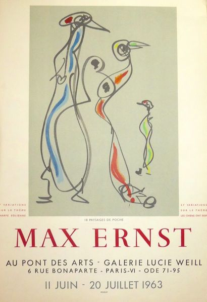 BUFFET Bernard – MAX ERNST – MATISSE (d’après) (3 affiches) BUFFET Bernard «CHÂTEAU...