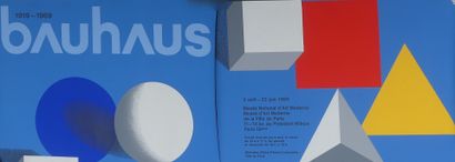 DIVERS EXPOSITIONS (4 affiches) MUSÉE D’ART MODERNE« BAUHAUS « Juin 1969 -80 x 220...